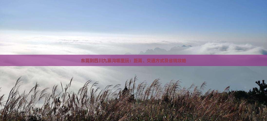 东莞到四川九寨沟哪里玩：距离、交通方式及省钱攻略
