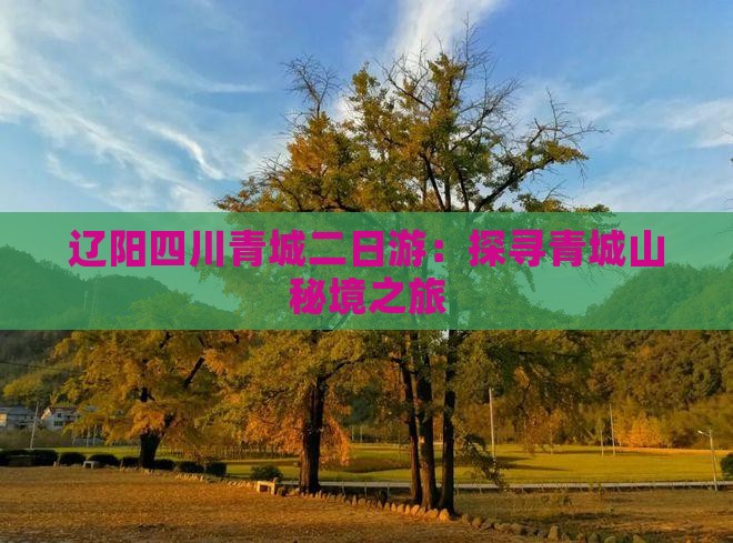 辽阳四川青城二日游：探寻青城山秘境之旅