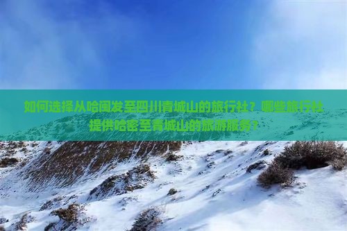 如何选择从哈闽发至四川青城山的旅行社？哪些旅行社提供哈密至青城山的旅游服务？