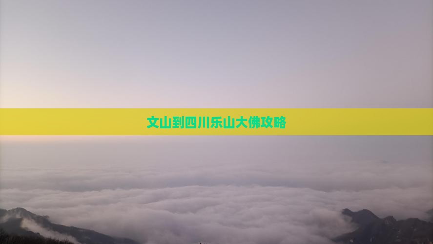 文山到四川乐山大佛攻略