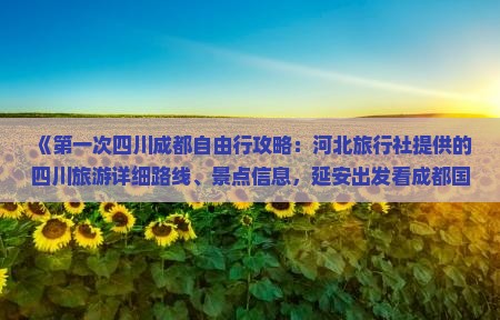 《第一次四川成都自由行攻略：河北旅行社提供的四川旅游详细路线、景点信息，延安出发看成都国际风采》