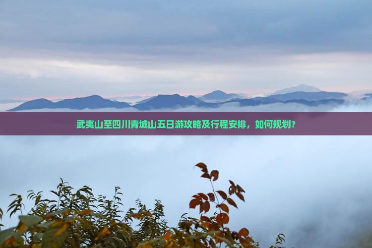 武夷山至四川青城山五日游攻略及行程安排，如何规划？