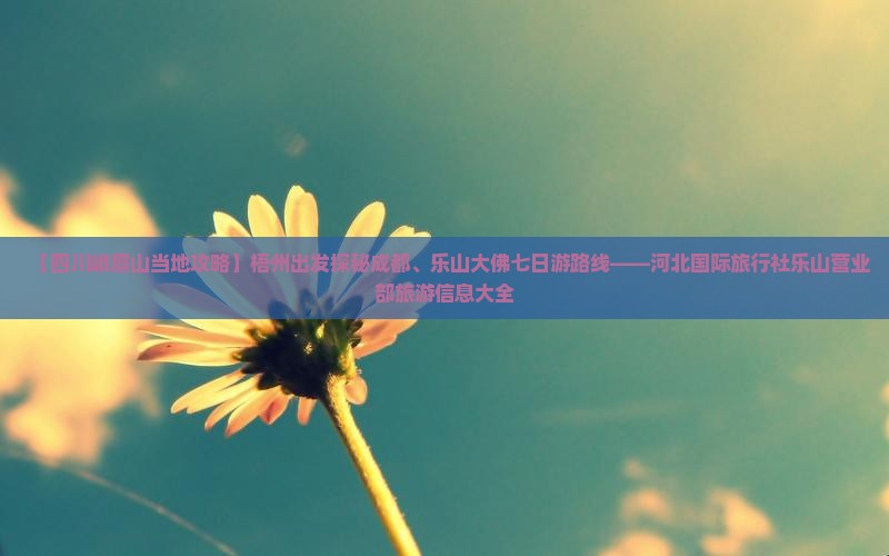 【四川峨眉山当地攻略】梧州出发探秘成都、乐山大佛七日游路线——河北国际旅行社乐山营业部旅游信息大全