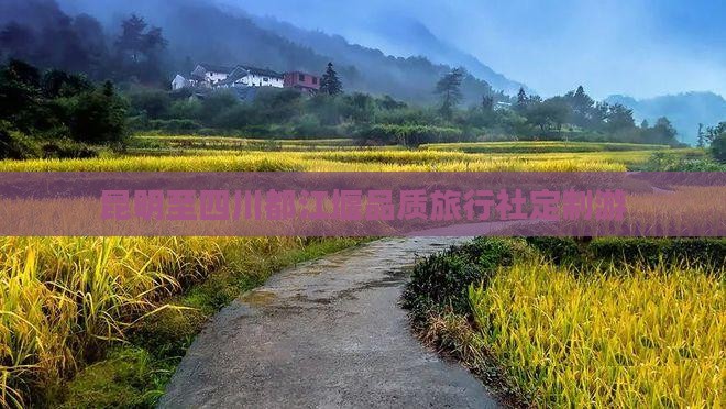 昆明至四川都江堰品质旅行社定制游