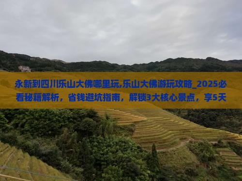 永新到四川乐山大佛哪里玩