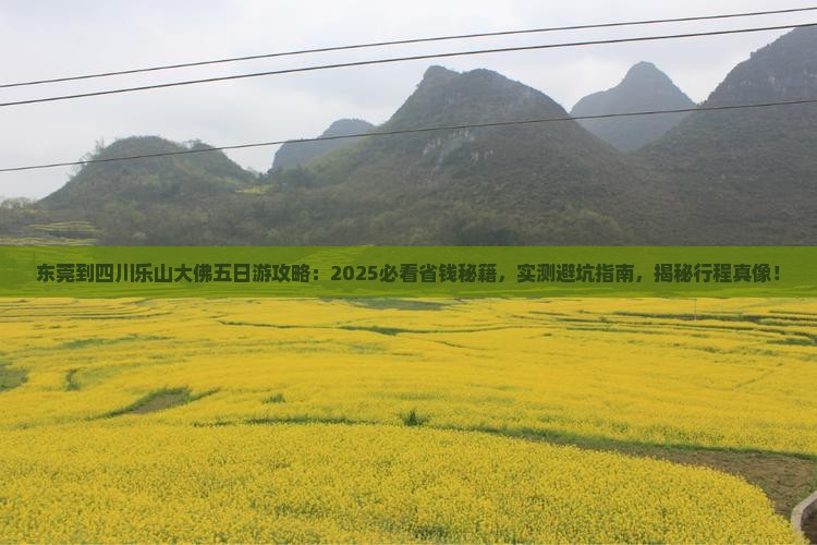 东莞到四川乐山大佛五日游