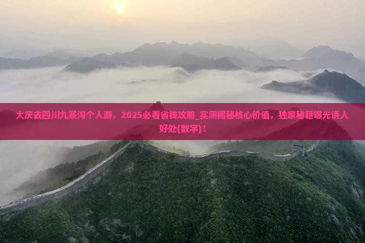 大庆去四川九寨沟个人游