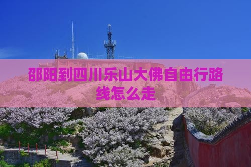 邵阳到四川乐山大佛自由行路线怎么走