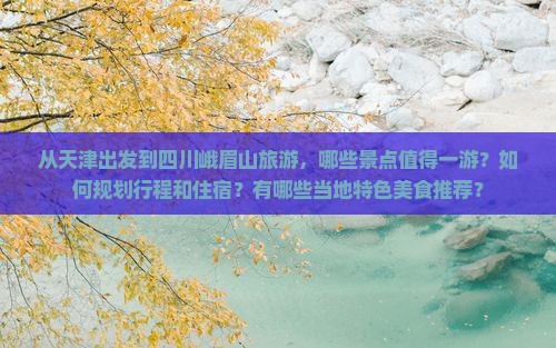 从天津出发到四川峨眉山旅游，哪些景点值得一游？如何规划行程和住宿？有哪些当地特色美食推荐？