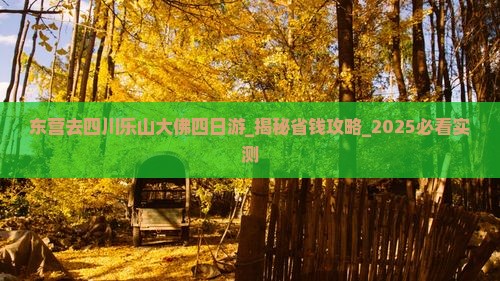 东营去四川乐山大佛四日游