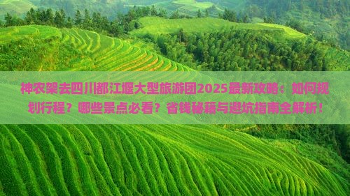 神农架去四川都江堰大型旅游团