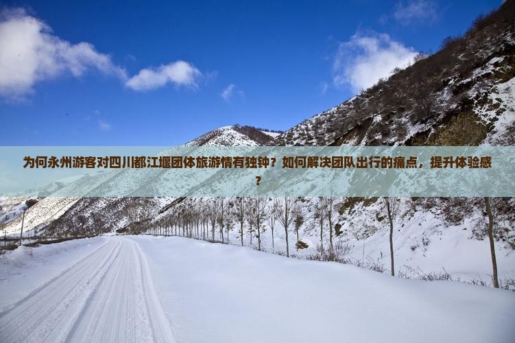 为何永州游客对四川都江堰团体旅游情有独钟？如何解决团队出行的痛点，提升体验感？