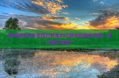 如何解决萍乡至四川黄龙六日游中的痛点问题，提升旅行体验？