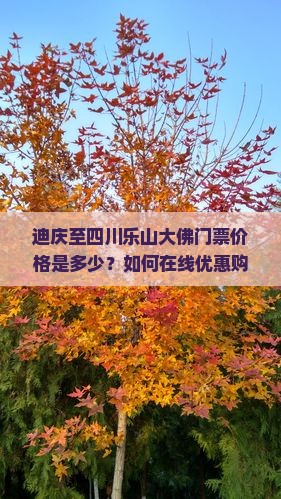 迪庆至四川乐山大佛门票价格是多少？如何在线优惠购票？