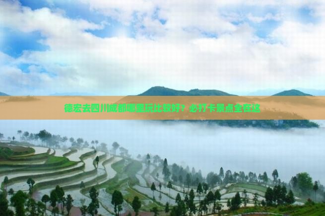德宏去四川成都哪里玩比较好？必打卡景点全在这