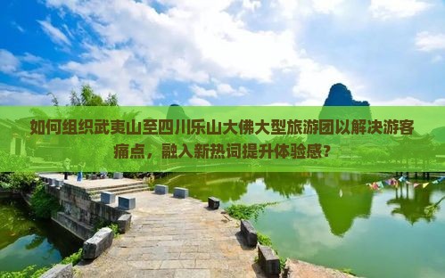 如何组织武夷山至四川乐山大佛大型旅游团以解决游客痛点，融入新热词提升体验感？