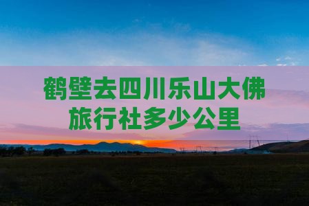 鹤壁去四川乐山大佛旅行社多少公里
