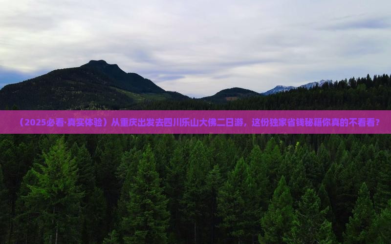 重庆去四川乐山大佛二日游