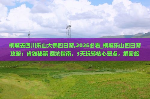 桐城去四川乐山大佛四日游