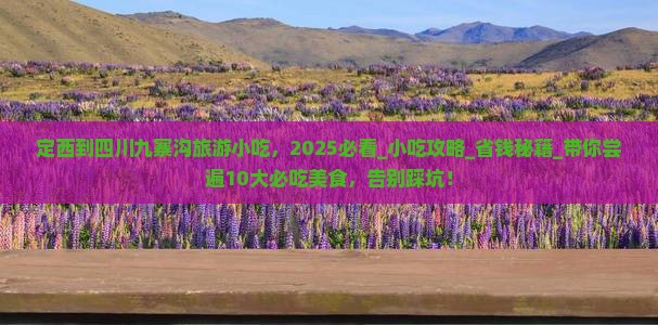 定西到四川九寨沟旅游小吃
