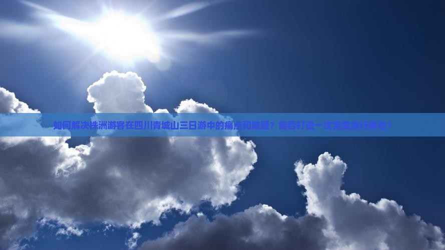 如何解决株洲游客在四川青城山三日游中的痛点和难题？能否打造一次完美旅行体验？