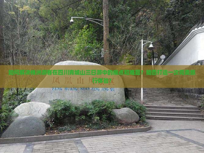 如何解决株洲游客在四川青城山三日游中的痛点和难题？能否打造一次完美旅行体验？