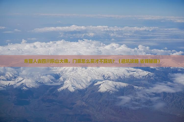 东营去四川乐山大佛门票
