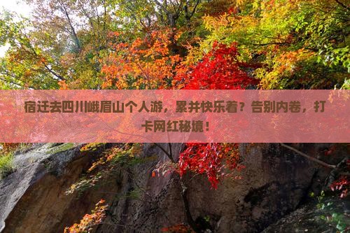 宿迁去四川峨眉山个人游