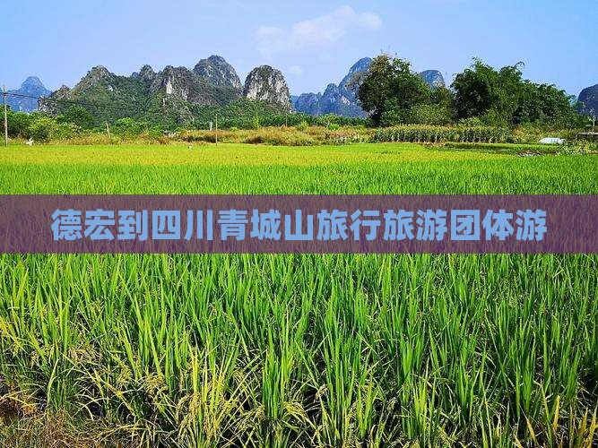 德宏到四川青城山旅行旅游团体游