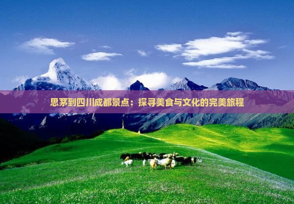 思茅到四川成都景点：探寻美食与文化的完美旅程