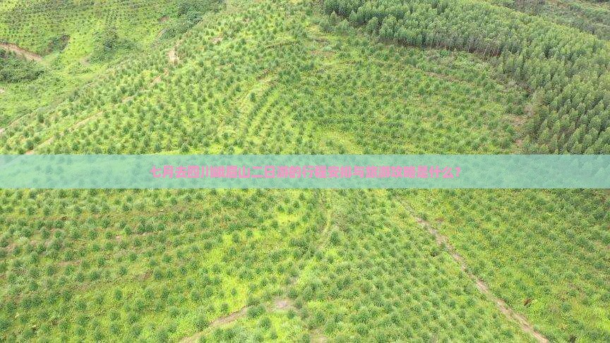 七月去四川峨眉山二日游的行程安排与旅游攻略是什么？