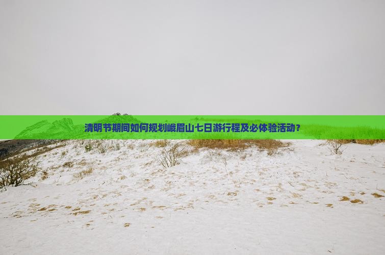 清明节期间如何规划峨眉山七日游行程及必体验活动？