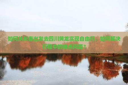 如何从长春出发去四川黄龙实现自由行，如何解决行程中的痛点问题？