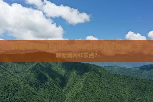 如何避免阿坝到四川乐山大佛七日游中的常见痛点，玩转新潮网红景点？
