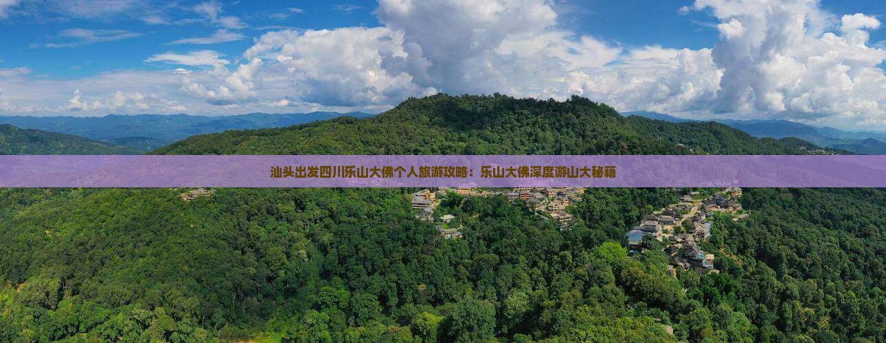 汕头出发四川乐山大佛个人旅游攻略：乐山大佛深度游山大秘籍