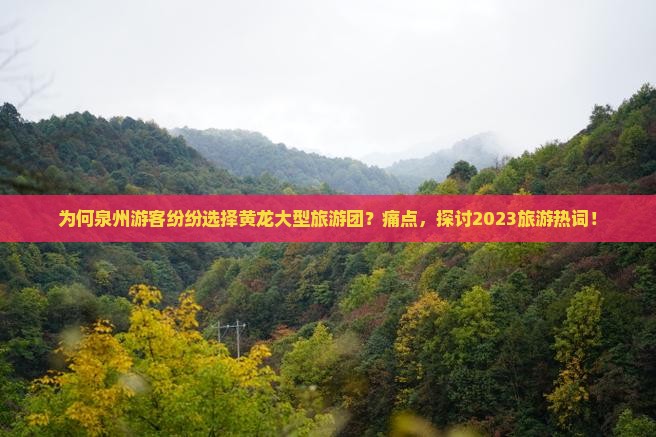 为何泉州游客纷纷选择黄龙大型旅游团？痛点，探讨2023旅游热词！