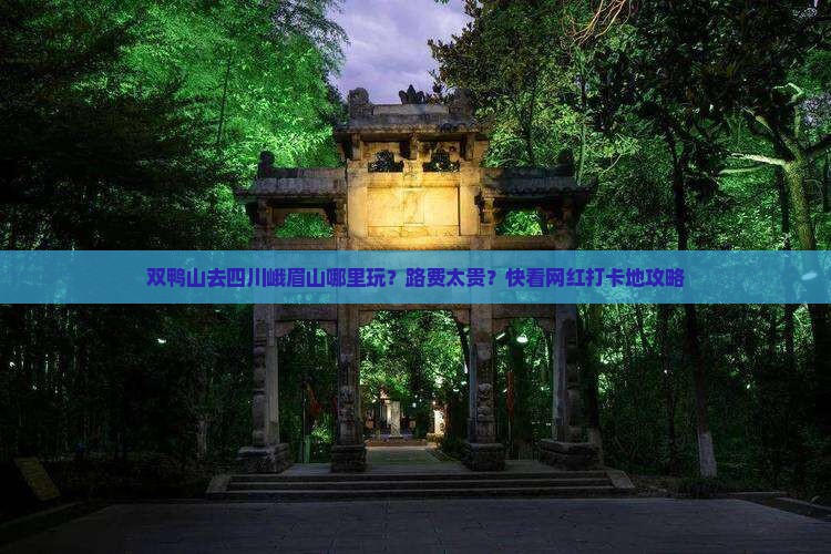 双鸭山去四川峨眉山哪里玩？路费太贵？快看网红打卡地攻略