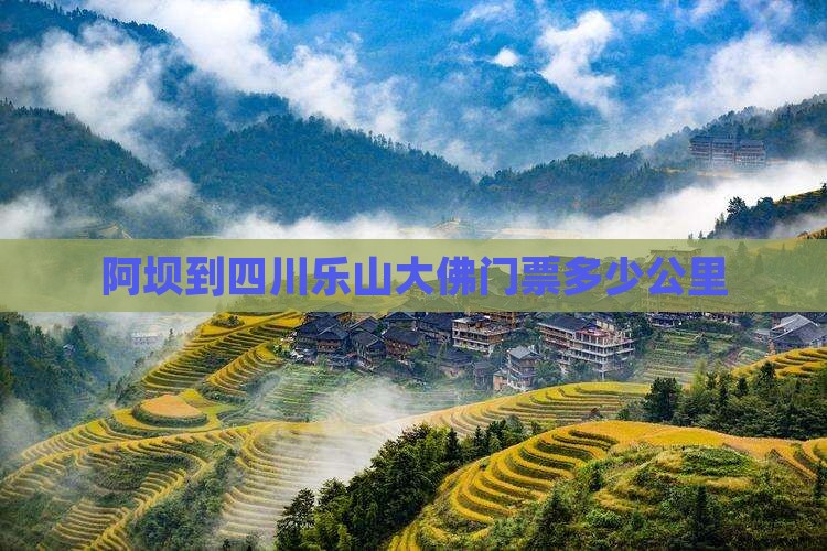 阿坝到四川乐山大佛门票多少公里