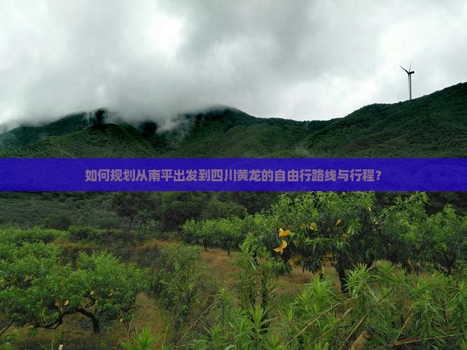 如何规划从南平出发到四川黄龙的自由行路线与行程？