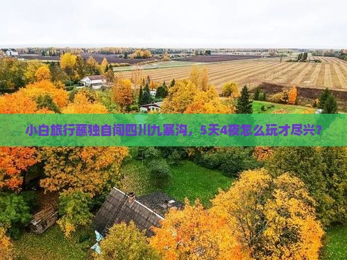 小白旅行蘸独自闯四川九寨沟，5天4夜怎么玩才尽兴？
