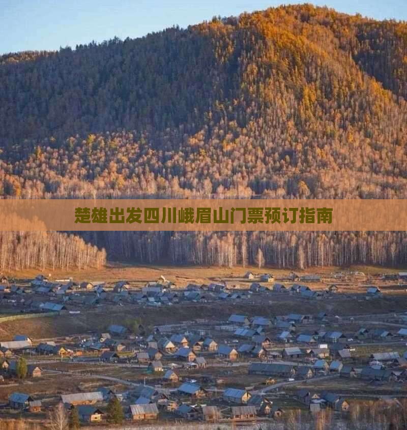 楚雄出发四川峨眉山门票预订指南