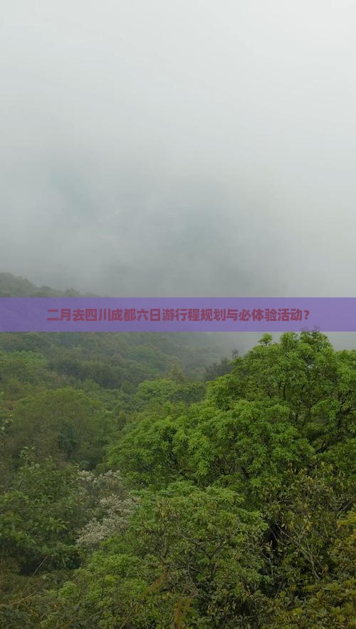 二月去四川成都六日游行程规划与必体验活动？