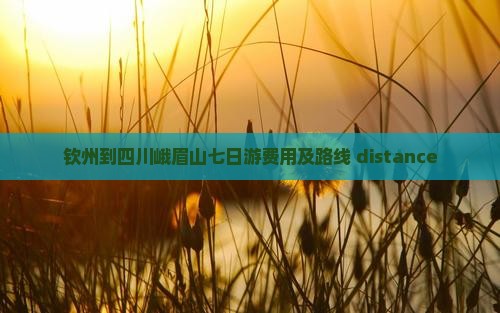 钦州到四川峨眉山七日游费用及路线 distance