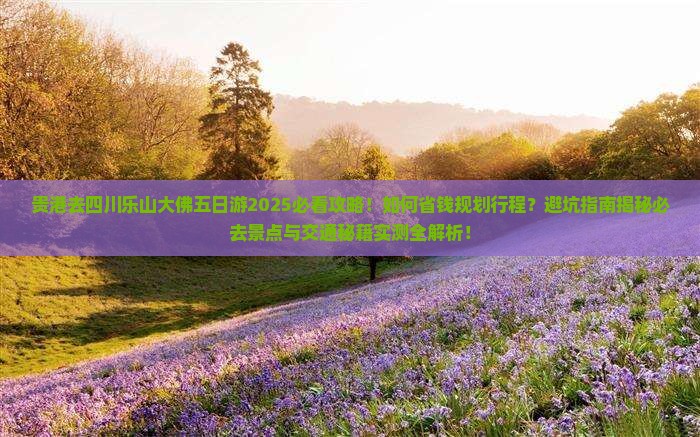贵港去四川乐山大佛五日游