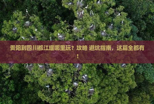 贵阳到四川都江堰哪里玩