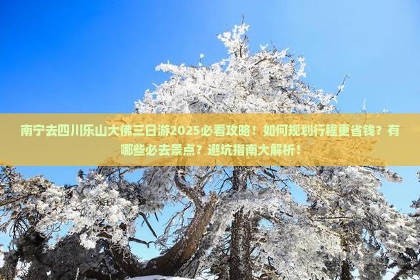 南宁去四川乐山大佛三日游