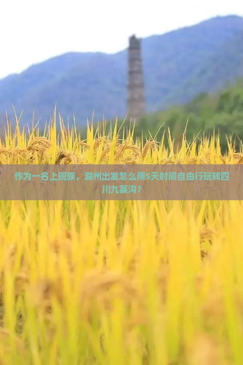作为一名上班族，滁州出发怎么用5天时间自由行玩转四川九寨沟？