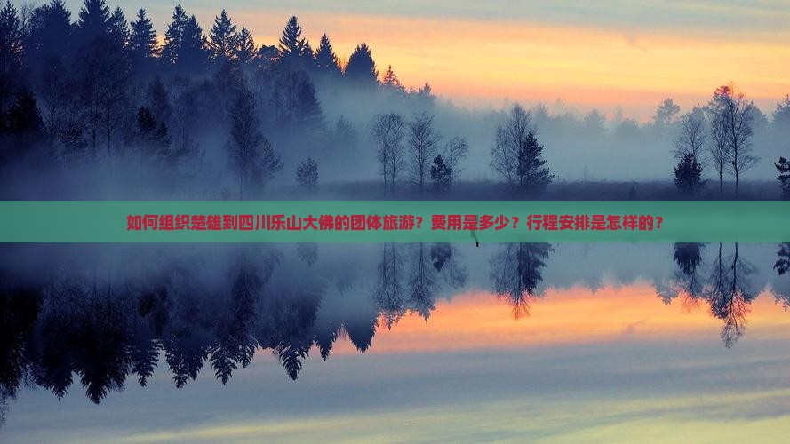 如何组织楚雄到四川乐山大佛的团体旅游？费用是多少？行程安排是怎样的？