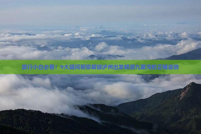 旅行小白必看！9大疑问帮你解锁泸州出发畅游九寨沟的正确姿势