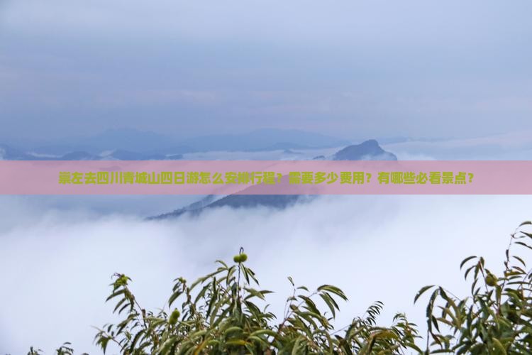 崇左去四川青城山四日游怎么安排行程？需要多少费用？有哪些必看景点？